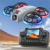 Квадрокоптер XKJ K100 MAX MINI — складаний міні-дрон з HD-камерою, FPV, Optical Flow, повним захистом пропелерів, пультом з екраном 3.15″, до 10 хвилин польоту, дальністю до 80 м, сірий